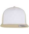 F6006W 6006W Flexfit Contrast Trucker Cap Gold / White / Beige colour image